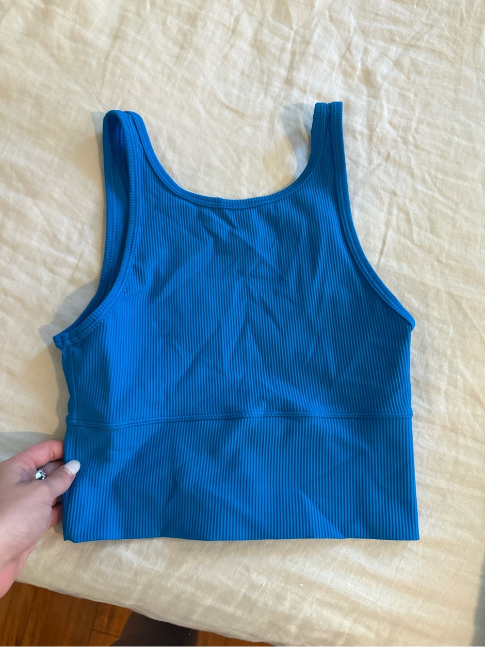 lululemon athletica Ribbed Crop Tank Top - Blue